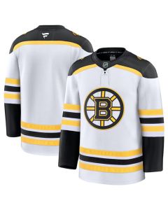 Men's Boston Bruins Blank White 2024-25 Away Stitched Hockey Jersey