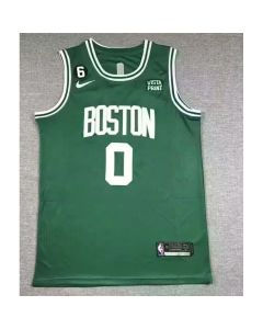 Men's Boston Celtics #0 Jayson Tatum 2020/21 Green Icon Edition Swingman Vistaprint Patch Stitched Jersey