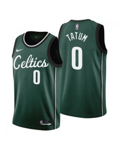 Men's Boston Celtics #0 Jayson Tatum 2022/23 Green City Edition Stitched Jersey