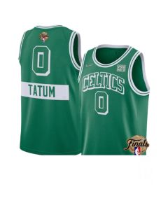 Men's Boston Celtics #0 Jayson Tatum 2022 Green NBA Finals Stitched Jersey