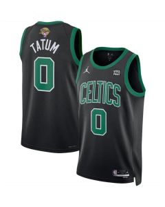 Men's Boston Celtics #0 Jayson Tatum Black 2024 Finals Statement Edition Stitched Basketball Jersey