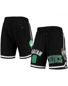 Men's Boston Celtics #0 Jayson Tatum Black Shorts
