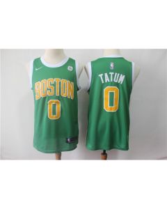 Men's Boston Celtics #0 Jayson Tatum Green 2018/19 Earned Edition Swingman Stitched NBA Jersey