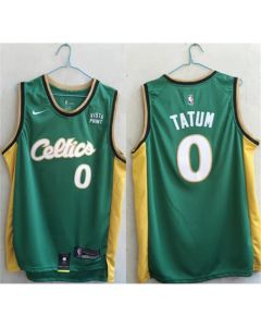 Men's Boston Celtics #0 Jayson Tatum Green Stitched Basketball Jersey (Green)