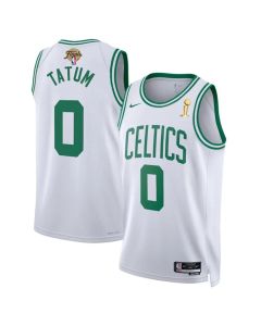 Men's Boston Celtics #0 Jayson Tatum White 2024 Finals Champions Association Edition Stitched Basketball Jersey