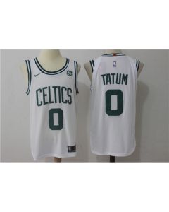 Men's Boston Celtics #0 Jayson Tatum White Stitched NBA Jersey