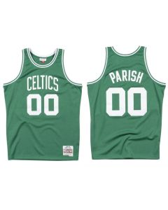 Men's Boston Celtics #00 Robert Parish Green 1985-86 Throwback Stitched Jersey