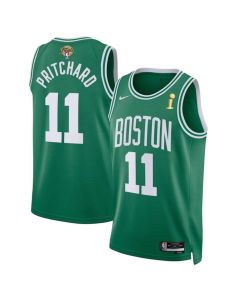 Men's Boston Celtics #11 Payton Pritchard Kelly Green 2024 Finals Champions Icon Edition Stitched Basketball Jersey