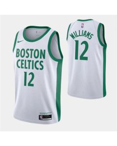 Men's Boston Celtics #12 Grant Williams 2020-21 White City Edition Swingman Stitched NBA Jersey