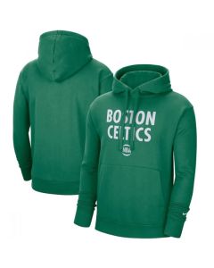 Men's Boston Celtics 2021 Green City Edition Essential Logo Fleece Pullover Hoodie
