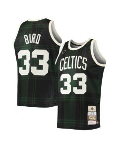 Men's Boston Celtics #33 Larry Bird 1985-86 Hardwood Classics Uninterrupted Swingman Stitched Jersey