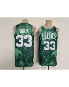 Men's Boston Celtics #33 Larry Bird Green Throwback basketball Jersey