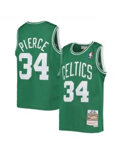 Men's Boston Celtics #34 Paul Pierce 2007-08 Green Throwback Stitched Jersey