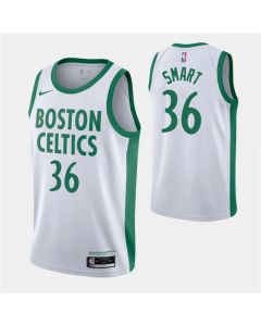 Men's Boston Celtics #36 Marcus Smart 2020-21 White City Edition Swingman Stitched NBA Jersey