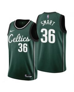 Men's Boston Celtics #36 Marcus Smart 2022/23 Green City Edition Stitched Jersey