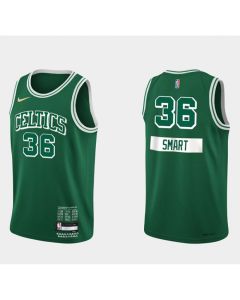 Men's Boston Celtics #36 Marcus Smart Green 75th Anniversary City Stitched Jersey