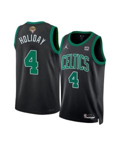 Men's Boston Celtics #4 Jrue Holiday Black 2024 Finals Statement Edition Stitched Basketball Jersey