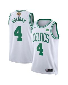 Men's Boston Celtics #4 Jrue Holiday White 2024 Finals Association Edition Stitched Basketball Jersey
