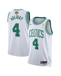 Men's Boston Celtics #4 Jrue Holiday White 2024 Finals Champions Association Edition Stitched Basketball Jersey