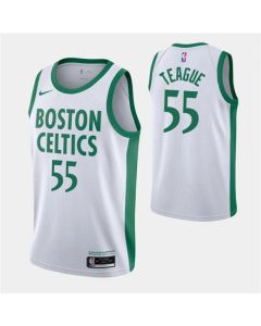 Men's Boston Celtics #55 Jeff Teague 2020-21 White City Edition Swingman Stitched NBA Jersey