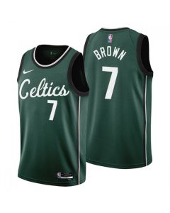 Men's Boston Celtics #7 Jaylen Brown 2022/23 Green City Edition Stitched Jersey
