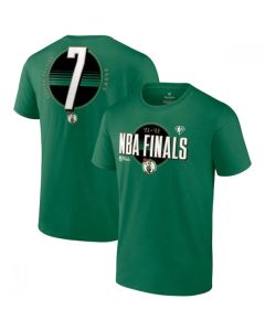Men's Boston Celtics #7 Jaylen Brown 2022 Green NBA Finals Name & Number T-Shirt