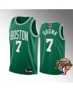 Men's Boston Celtics #7 Jaylen Brown 2022 Green NBA Finals Stitched Jersey (Green Brown)