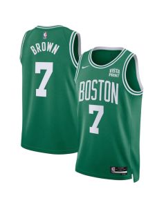 Men's Boston Celtics #7 Jaylen Brown Green Icon Edition Stitched Basketball Jersey