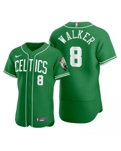 Men's Boston Celtics #8 Kemba Walker 2020 Green NBA X MLB Crossover Edition Stitched Jersey
