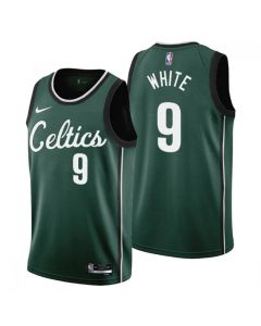 Men's Boston Celtics #9 Derrick White 2022/23 Green City Edition Stitched Jersey