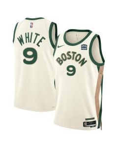 Men's Boston Celtics #9 Derrick White White 2023/24 City Edition Stitched Basketball Jersey