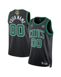 Men's Boston Celtics Active Player Custom Black 2024 Finals Statement Edition Stitched Basketball Jersey