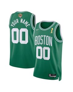Men's Boston Celtics Active Player Custom Kelly Green 2024 Finals Champions Icon Edition Stitched Basketball Jersey