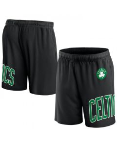 Men's Boston Celtics Black Free Throw Mesh Shorts