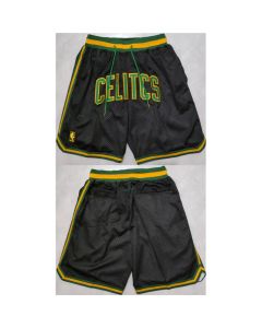 Men's Boston Celtics Black Shorts (Run Small) (Black)