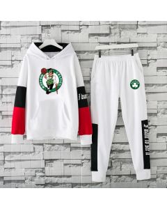 Men's Boston Celtics Gold 2019 White Tracksuits Hoodie Suit