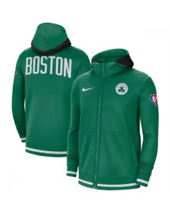 Men's Boston Celtics Green 75th Anniversary Performance Showtime Full-Zip Hoodie Jacket