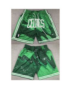 Men's Boston Celtics Green Shorts (Run Small) (Style 3)