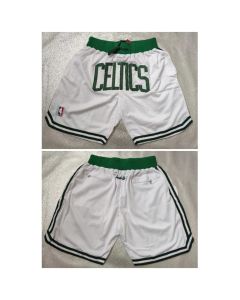 Men's Boston Celtics White Shorts (Run Small) (White)