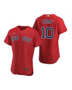 Men's Boston Red Sox #10 Trevor Story Red Flex Base Stitched Baseball Jersey