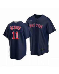 Men's Boston Red Sox #11 Rafael Devers Navy Cool Base Stitched Jersey