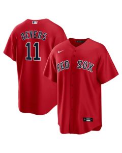 Men's Boston Red Sox #11 Rafael Devers Red Cool Base Stitched Jersey