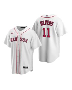 Men's Boston Red Sox #11 Rafael Devers White Cool Base Stitched Jersey