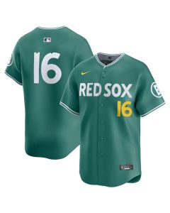 Men's Boston Red Sox #16 Jarren Duran Green 2025 City Connect Limited Player Jersey (Red Green)