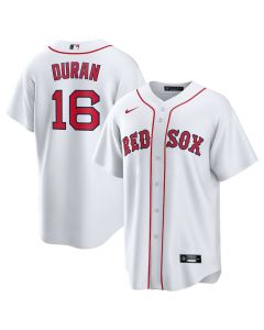 Men's Boston Red Sox #16 Jarren Duran White Home Replica Player Jersey (Red White)