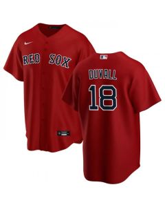 Men's Boston Red Sox #18 Adam Duvall Red Cool Base Stitched Baseball Jersey