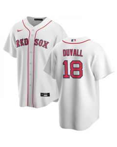 Men's Boston Red Sox #18 Adam Duvall White Cool Base Stitched Baseball Jersey