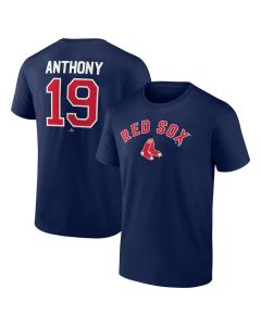 Men's Boston Red Sox #19 Roman Anthony Navy Winning Streak Name & Number T-Shirt (Red Navy)