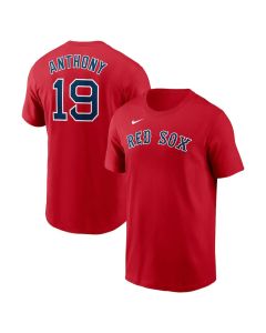 Men's Boston Red Sox #19 Roman Anthony Nike Red Fuse Name & Number T-Shirt (Red)