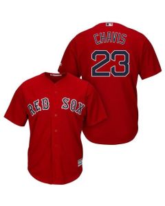 Men's Boston Red Sox #23 Michael Chavis Red 2019 Gold Program Cool Base Stitched MLB Jersey